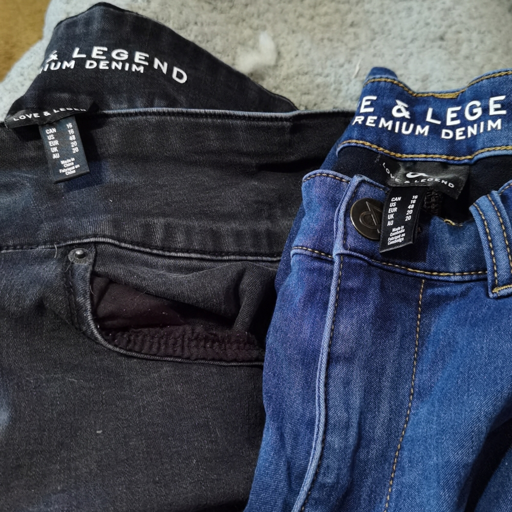 2 pairs of Love & Legend Jeans Size 16